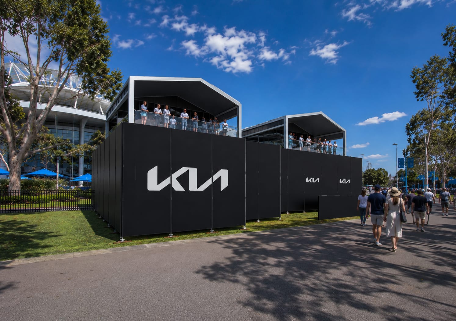 Branded event structure at a major sporting venue